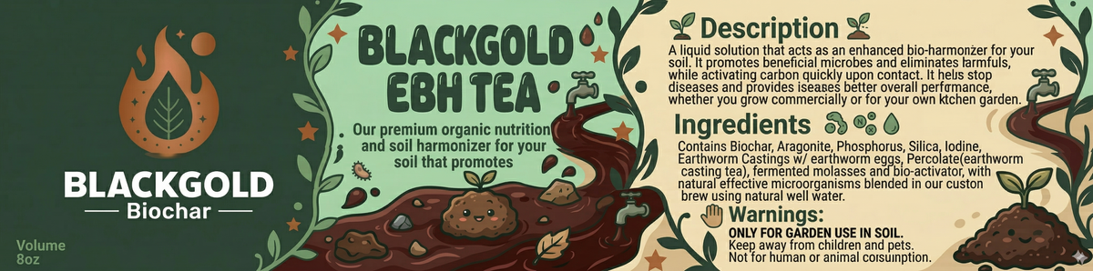 Black Gold Biochar EM Fertilizer - Microbial Inoculant & Soil Amendmen